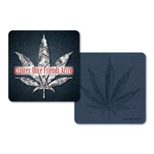 Set of 10 Cannabis Paper Coasters - Expiration